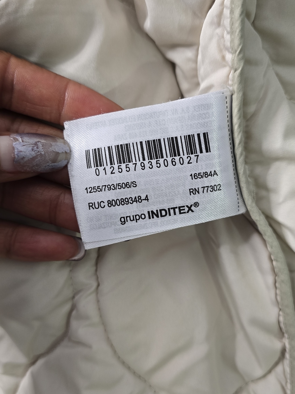 Zara Cream Water-Repellent Puffer Jacket - Picture 9 of 10